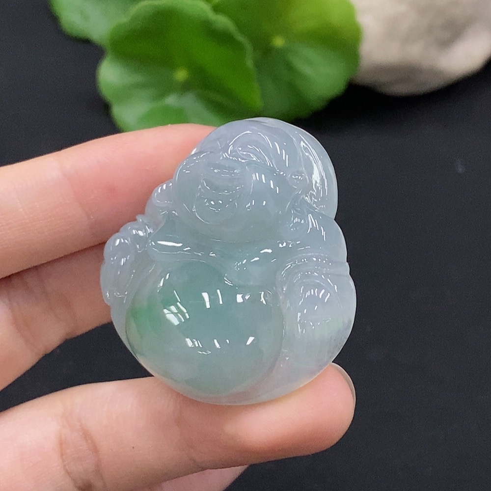 F35115079 Jadeite Buddha Pendant Total Weight Approx. 24.4g