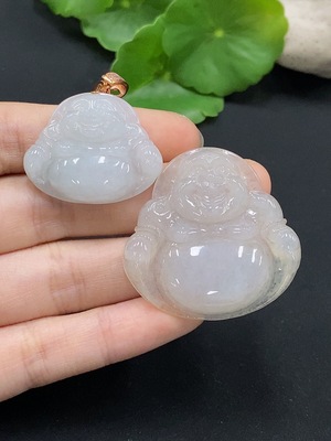 F33833426 JadeiteBuddha Pendant Non-Gold Inlaid