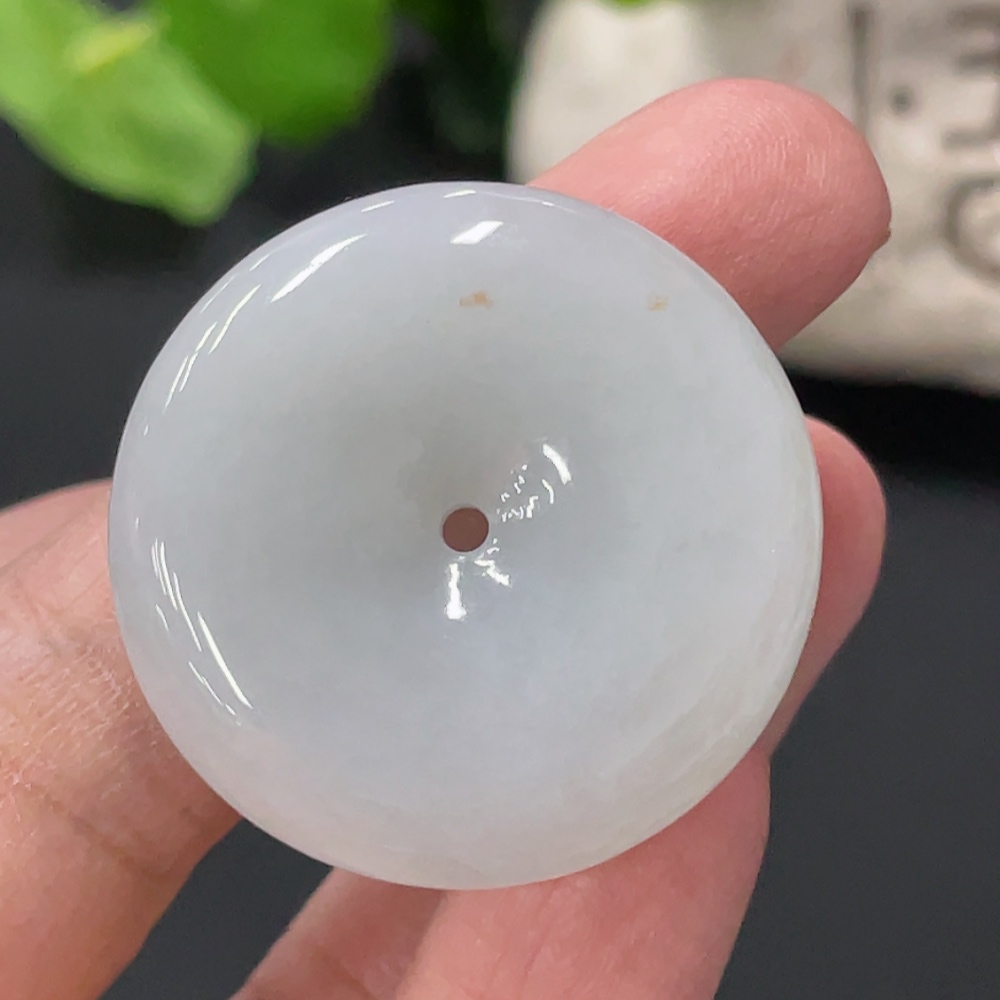 F34076810 Jadeite Safety Buckle Pendant Total Weight About 12.87g