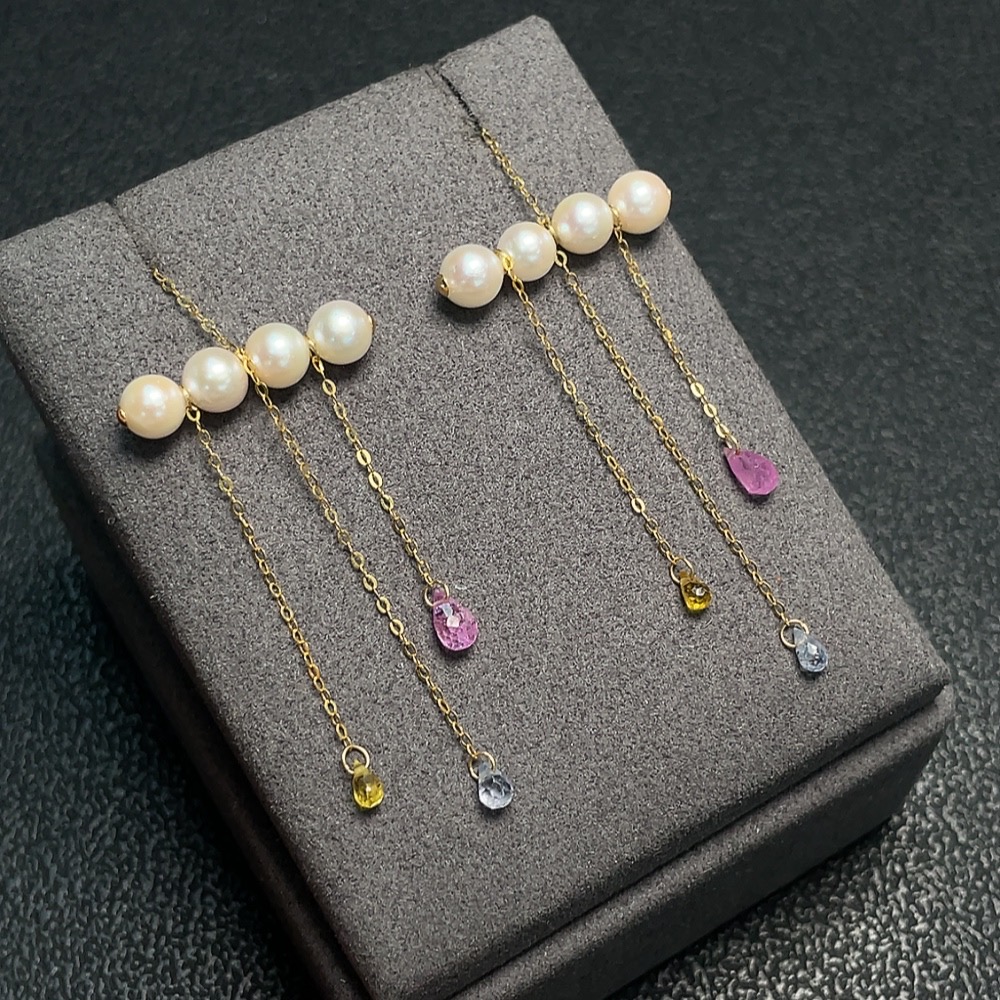 C30511540 Seawater Pearl Earrings Set in 18K Gold, Total Weight Approx. 2.55g