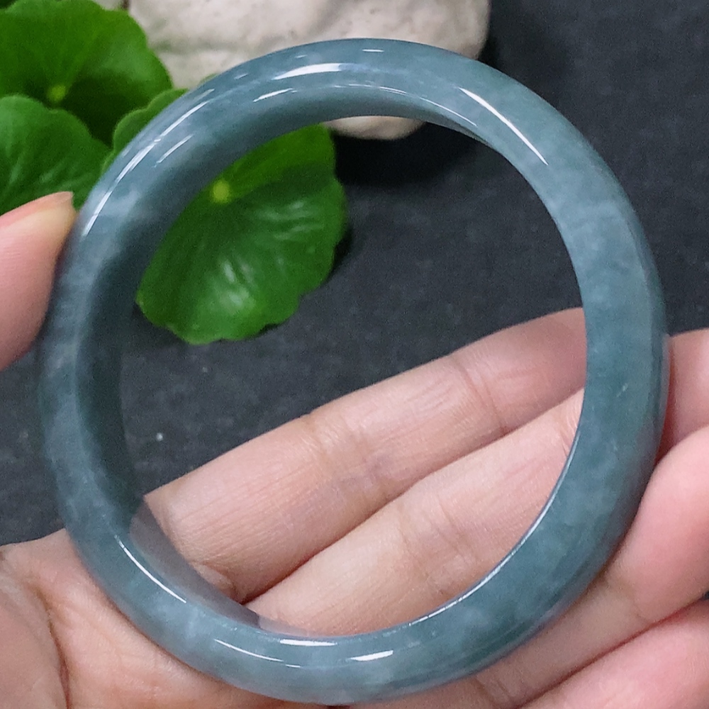 F34043698 Jadeite Round Bangle Size 56.8mm Total Weight Approx. 45.84g