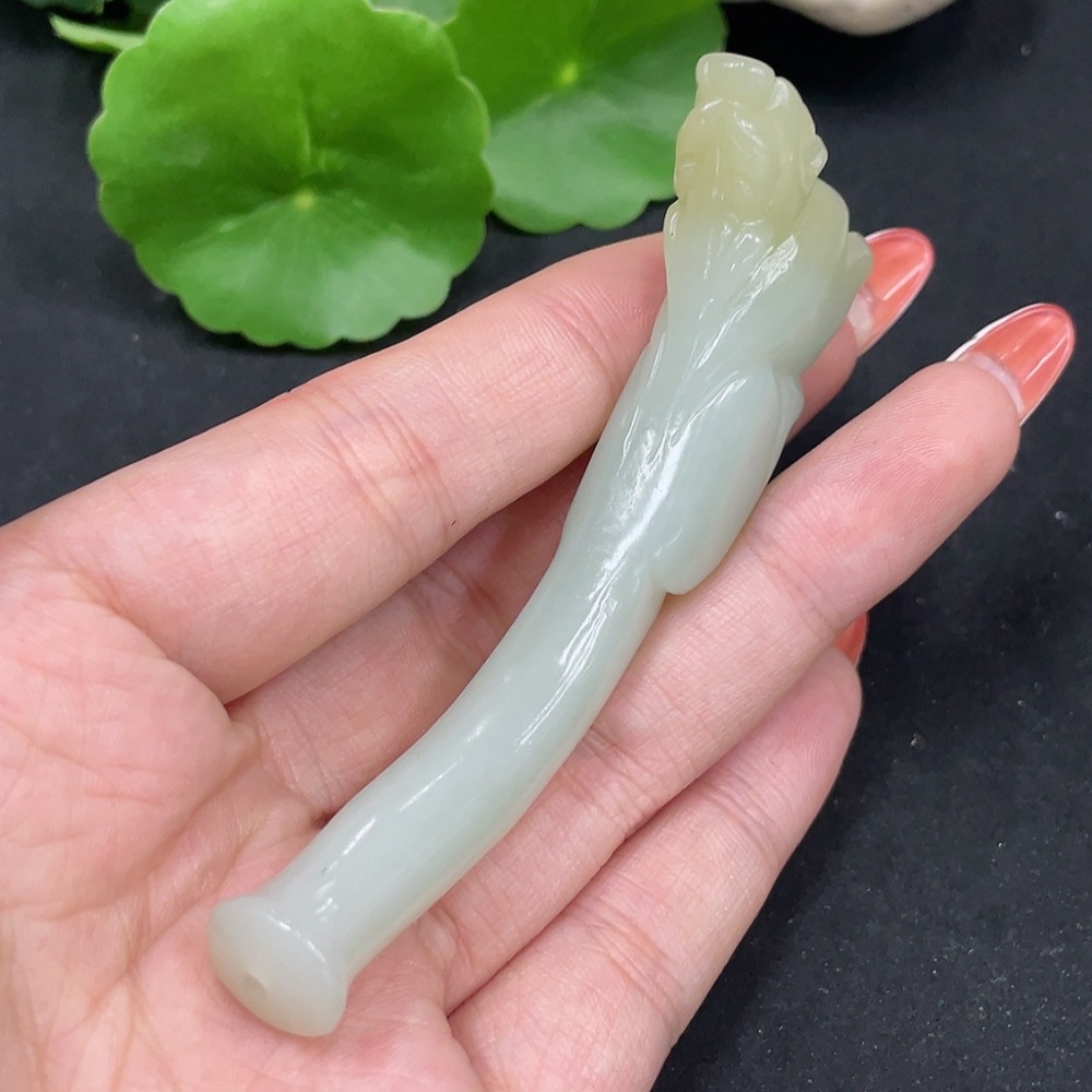 H34062458 Hetian Jade cigarette holder