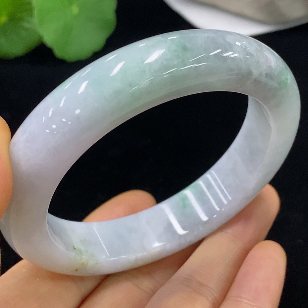 F35135773 Jadeite Round Bangle Size 56.6 Total Weight Approx.76.23g