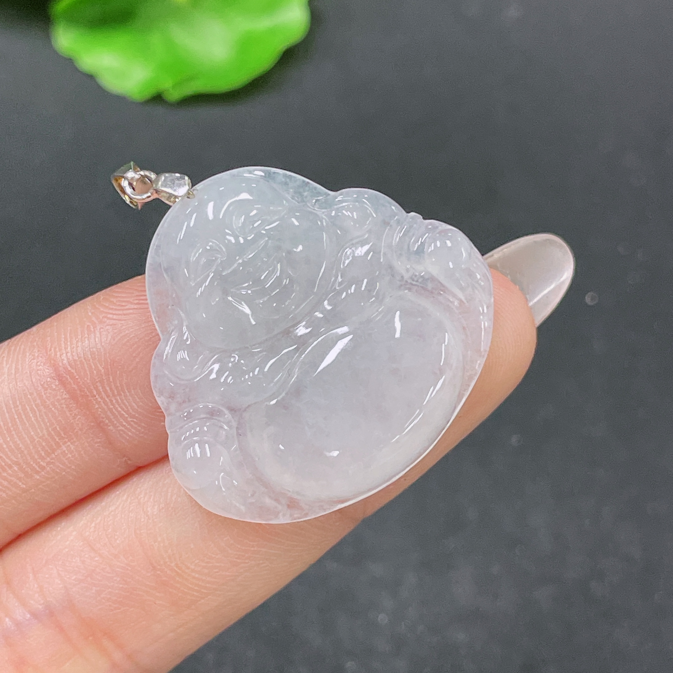 F35104493 Jadeite Buddha Pendant Non-Gold Total Weight Approx. 6.83g