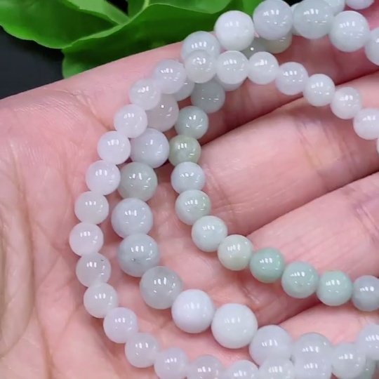 F33894046 Jadeite Bead Necklace Approx. 6.7mm