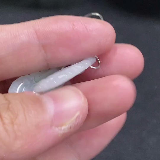 F32802323 Jadeite Inlaid Earrings Non-Gold Inlaid Total Weight About 3.5g