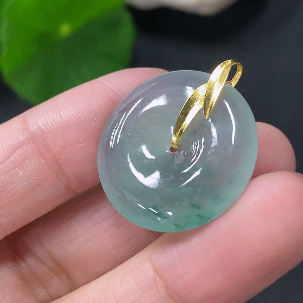 F32710651 Jadeite Pendant Peace Knot 18k Total Weight Approx. 3.69g