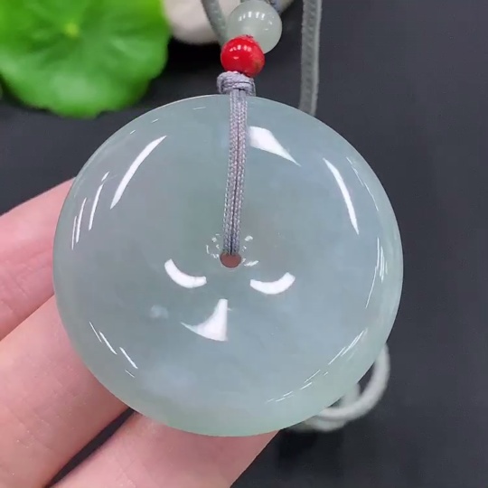 F28241267 Jadeite Peace Pendant Total Weight Approx. 27.2g With Non-Grade A Beads