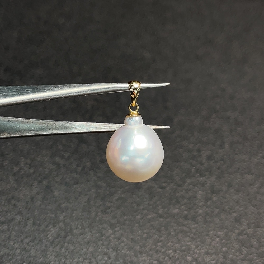 C32782920 18K Sea Water Pearl Pendant, Total Weight Approx. 3.45g, Size Approx. 12.8mm