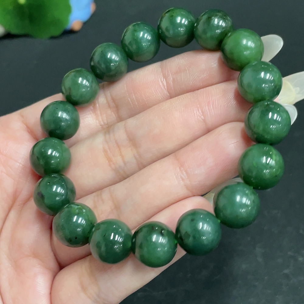 H28273457 Hetian Jade Bracelet, Approx. 11.5 mm, Total Weight Approx. 44.7g