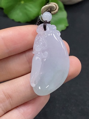 F33867921 Jadeite Auspicious Melon Pendant Total Weight Approx. 12.23g