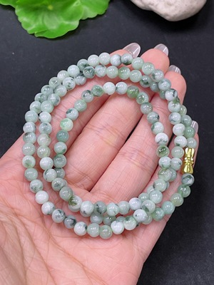 F34065609 Jadeite Bead Necklace Approx. 5mm Total Weight Approx. 27.16g Non-Gold Containing Other Mineral Components
