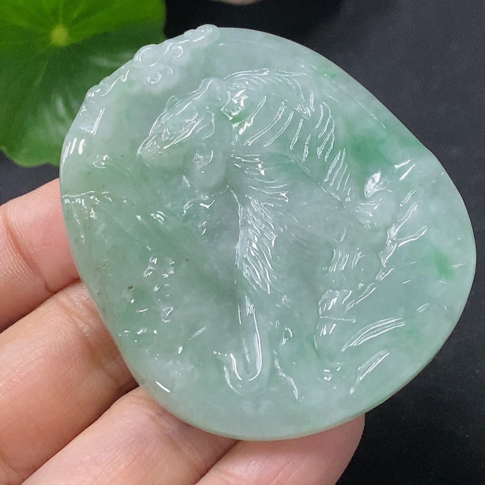 F35116657 Jadeite Pendant Fierce Tiger with Approximate Total Weight of 31.68g