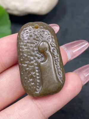 H33925408 Hetian Jade Pendant - Enlightenment, Total Weight About 11.8g