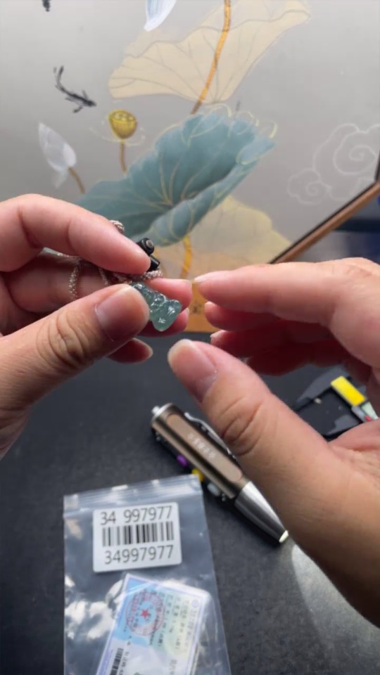 F34997977 Jadeite Pendant Baby Buddha