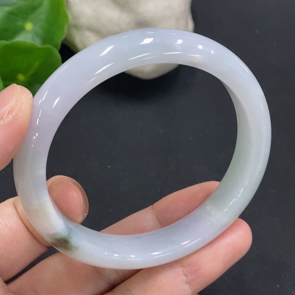 F34050538 Jadeite Regular Round Bangle Size 55 Total Weight Approx. 44.4g
