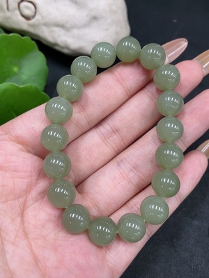 H32776928 Hetian Jade Bracelet, Approx. 9.9mm, Total Weight About 28g