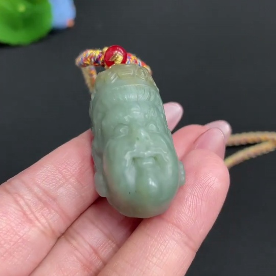 H26942739 Hetian Jade Pendant    Yellow Jambhala    Total Weight (with rope): approx. 28.7g