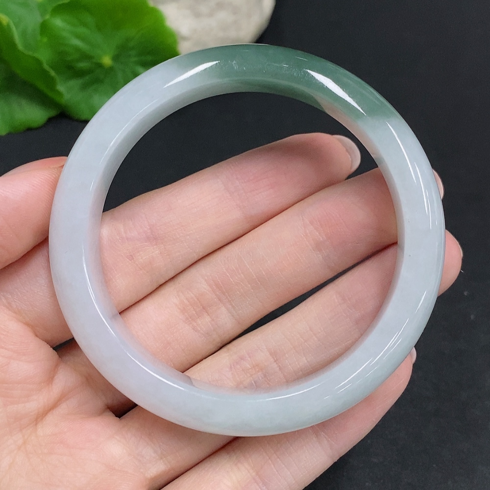 F34002866 Jadeite Round Bangle Size 54.8 Total Weight Approx. 48.1g