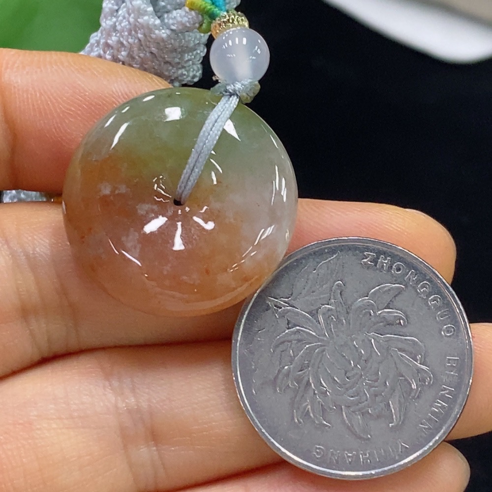 F35135829 Jadeite Peace Knot Pendant Total Weight Approx. 10.65g (including rope weight) with non-A grade bead