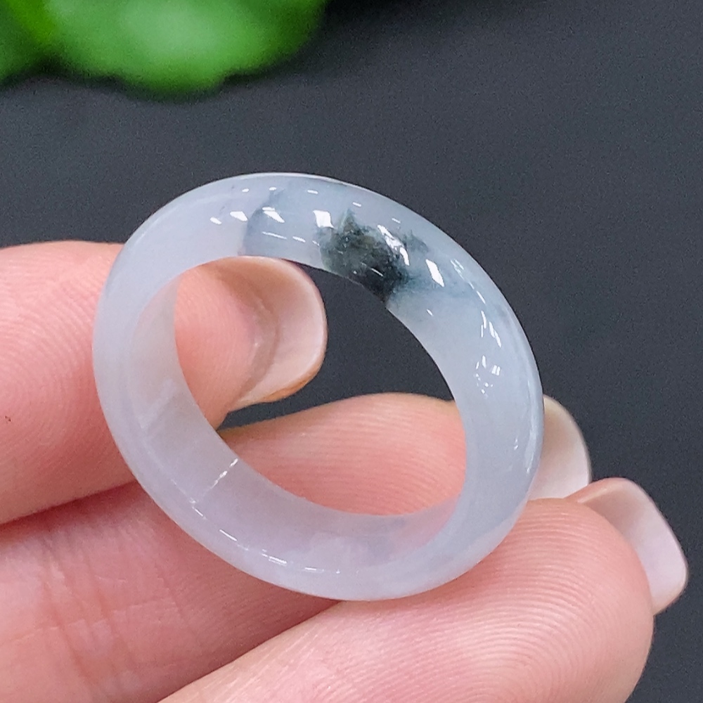 F27074873 Jadeite Ring Size 18 Total Weight Approx. 3g (Including Other Mineral Components)