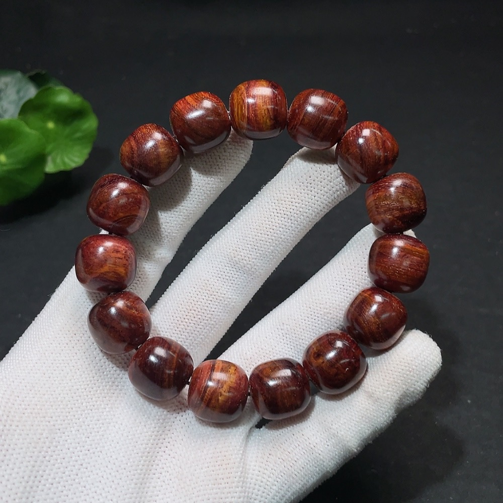 W33937397 Huanghuali Wood Bracelet, Total Weight Approx. 26.6g, Bead Size 15.1mm