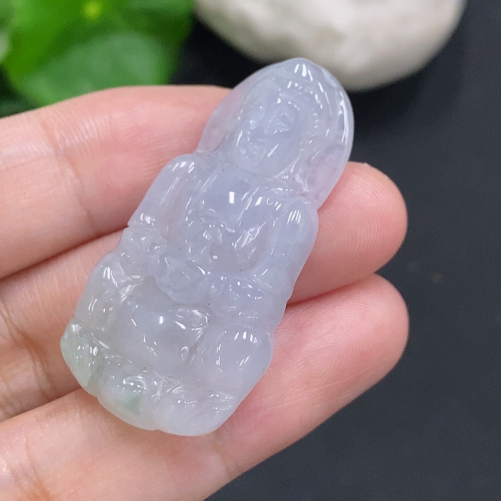 F34023398 Jadeite Guanyin Pendant, Total Weight Approximately 8.7g