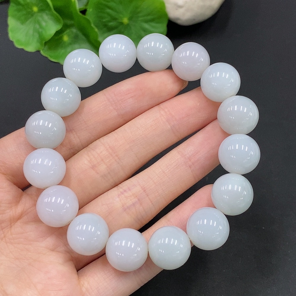 F28218795 Jadeite Bead Bracelet Approx.13.2mm Total Weight Approx.66.4g
