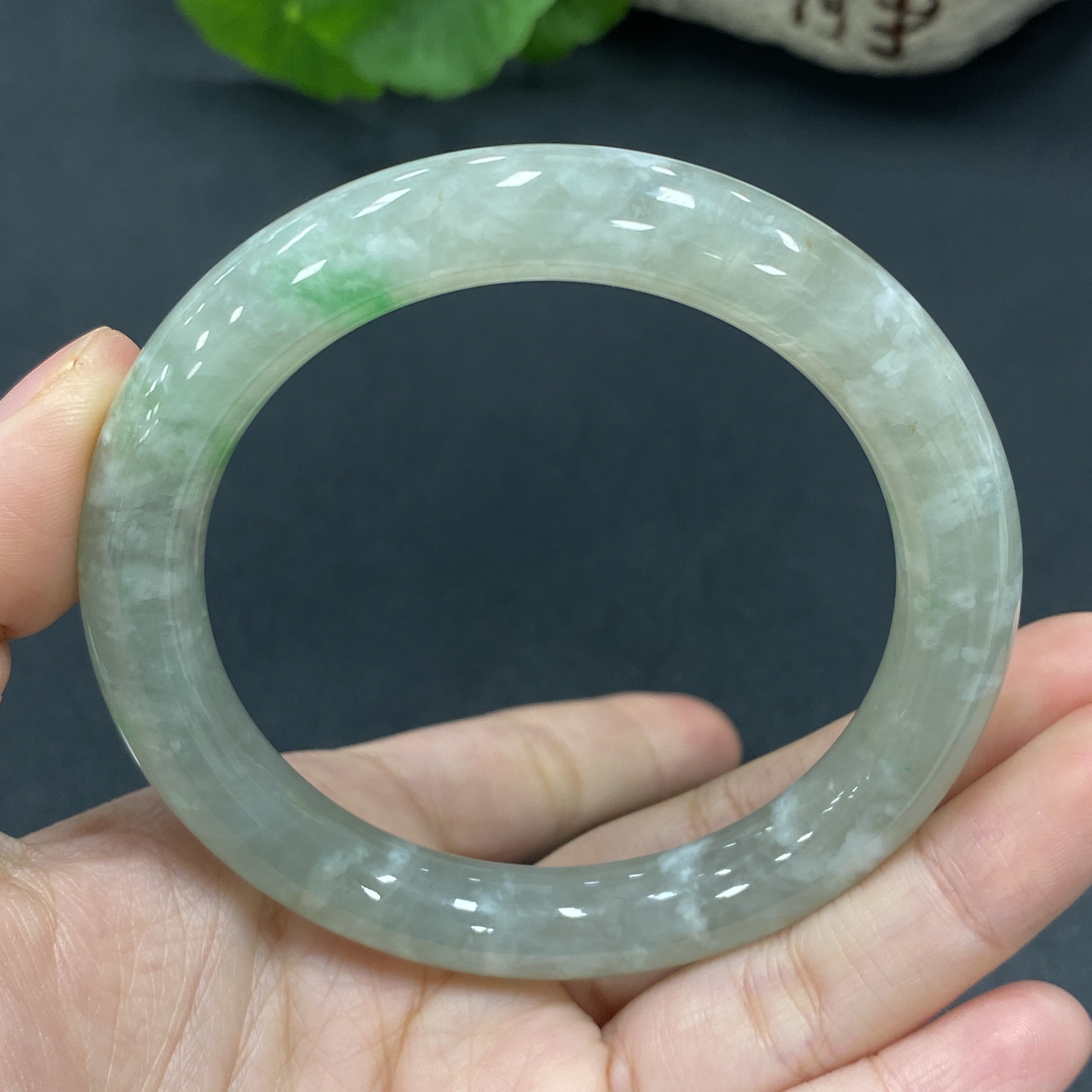 F10113583 Jadeite Round Bangle Size 55.8