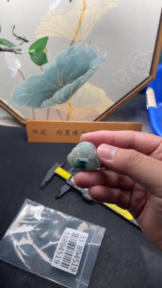 F33894519 Jadeite Buddha Pendant Total Weight Approx. 6.82g