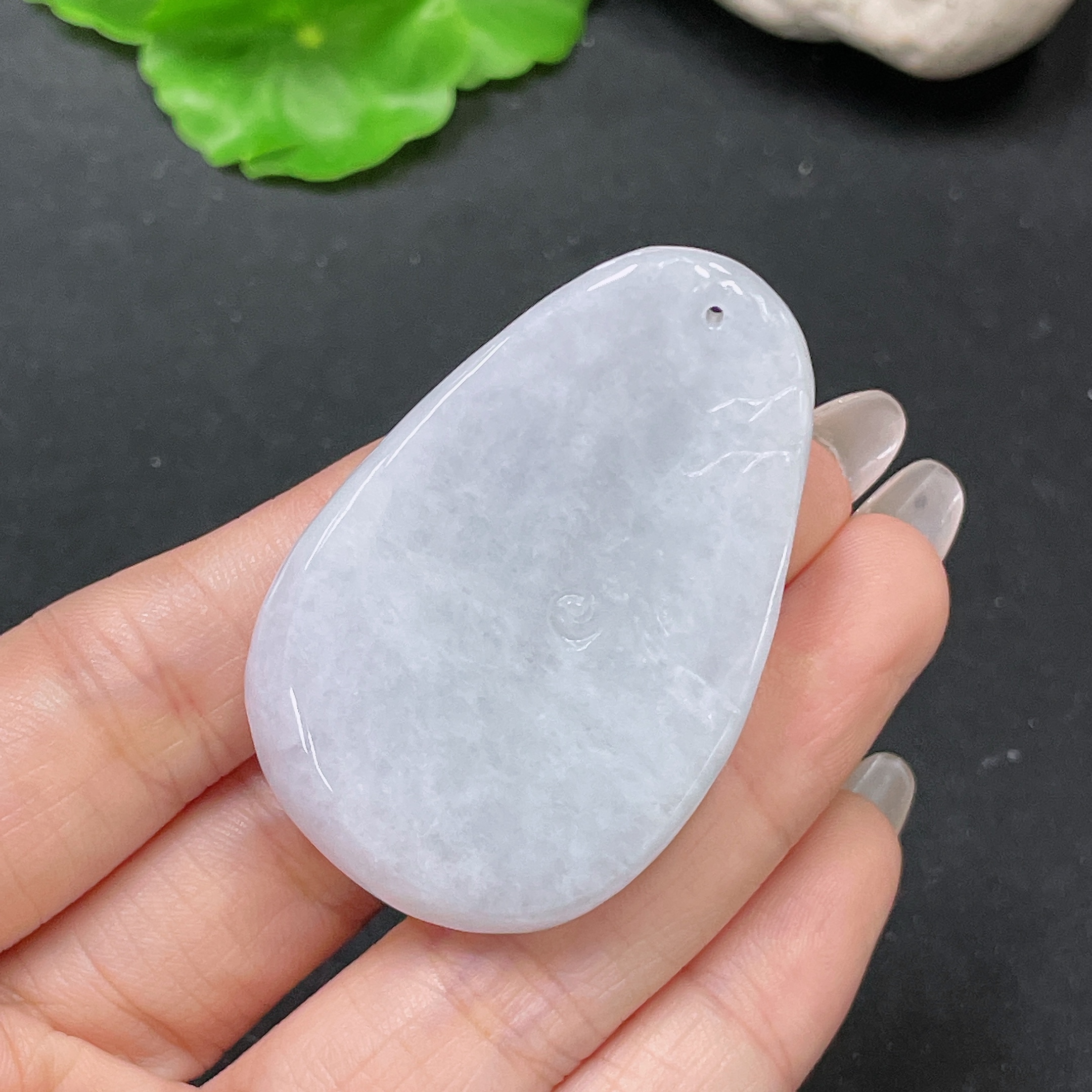 F35138069 Jadeite Pendant Flower Blossom and Wealth Total Weight Approx. 36.6g