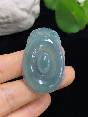 F46517424 翡翠挂件     福贝     货品总重约9.1g