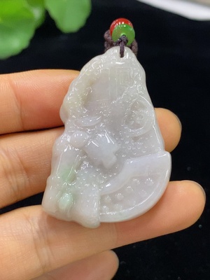 F34044956 Jadeite Eight-Destruction Pattern Pendant