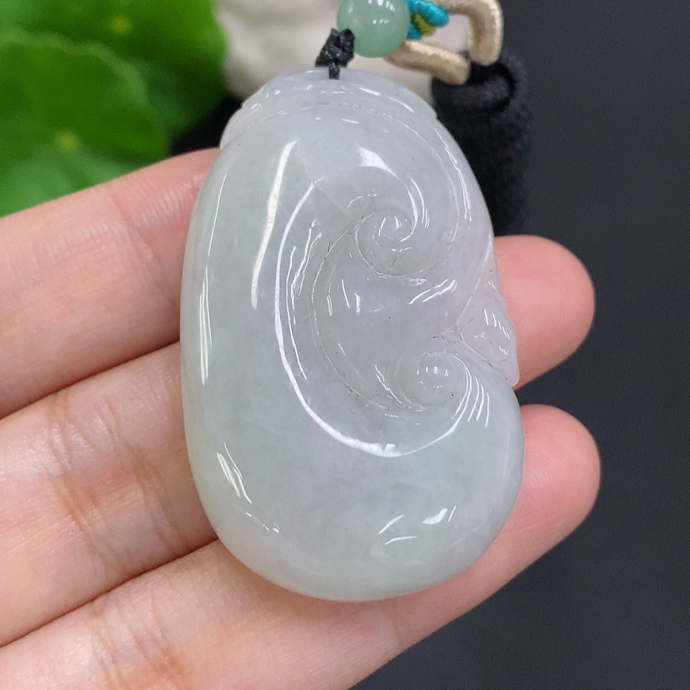 F32741167 JadeiteRuyi Pendant with Non-Grade A Beads