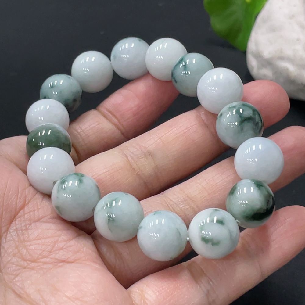 F33836923 JadeiteBead Bracelet Approx.12.3mm Total Weight Approx.49.18g