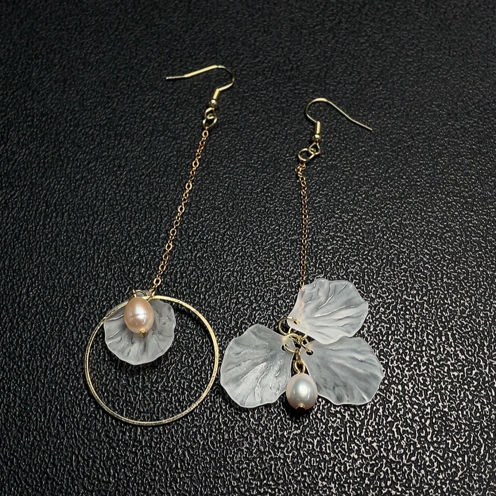C27159612 Pearl Inlaid Earrings Non-Gold Setting Total Weight Approx. 3.95g