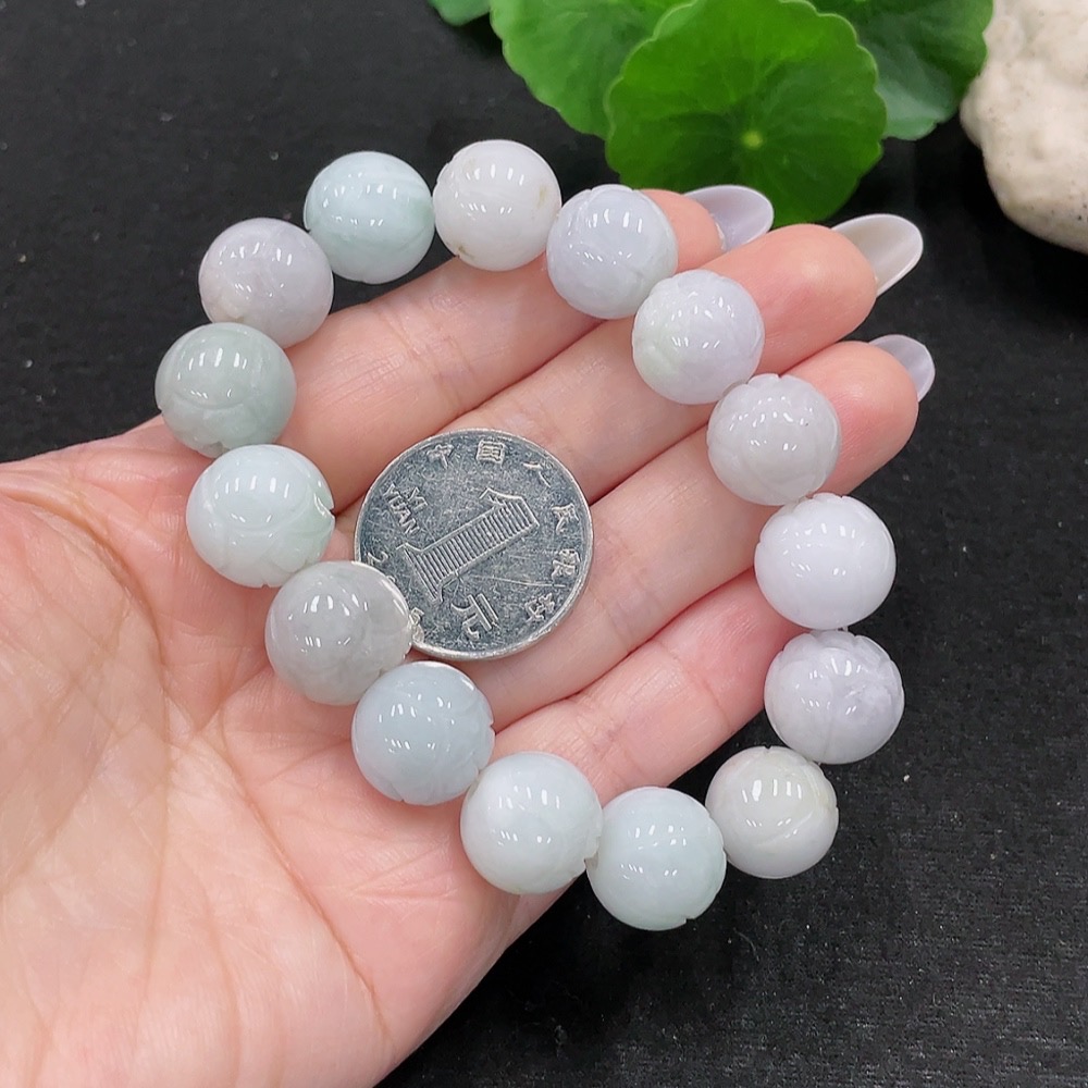 F33900240 Jadeite Bracelet Approx. 13.8mm Total Weight Approx. 65.8g