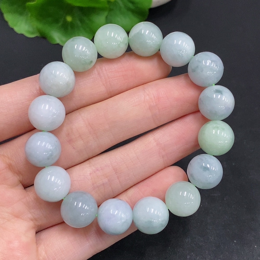 F33830565 JadeiteBead Bracelet, Total Weight Approx. 44.3g, Size About 11.5mm