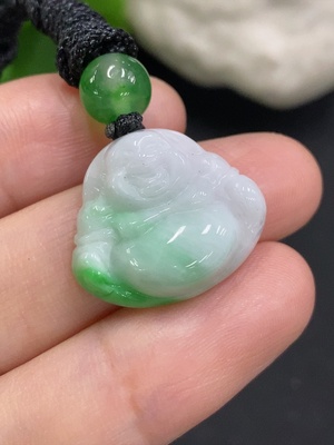 F35107733 Jadeite Buddha pendant Total weight approx. 5.2g (with non-A grade beads)