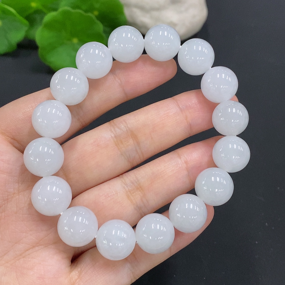 F30552651 Jadeite Bead Necklace Approximately 12.2mm Total Weight About 58g