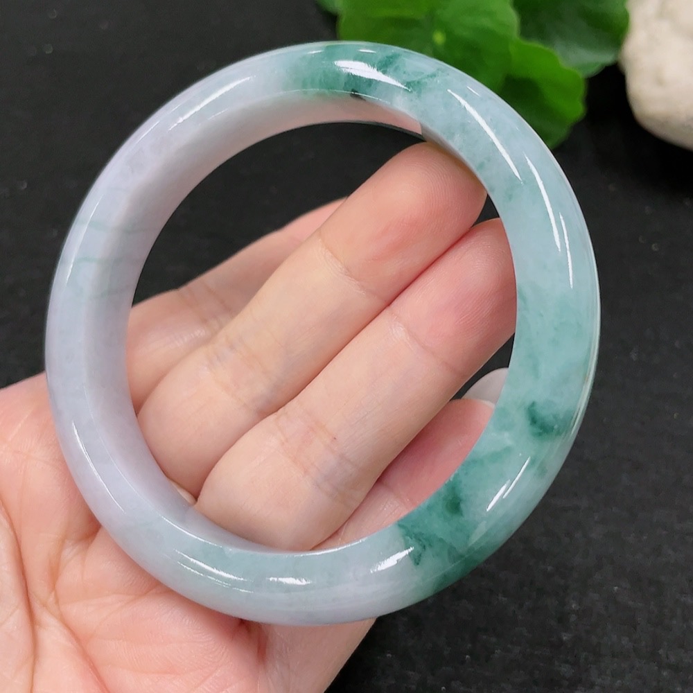 F33898730 Jadeite Round Bangle Size 58.3 Total Weight Approx. 61.8g