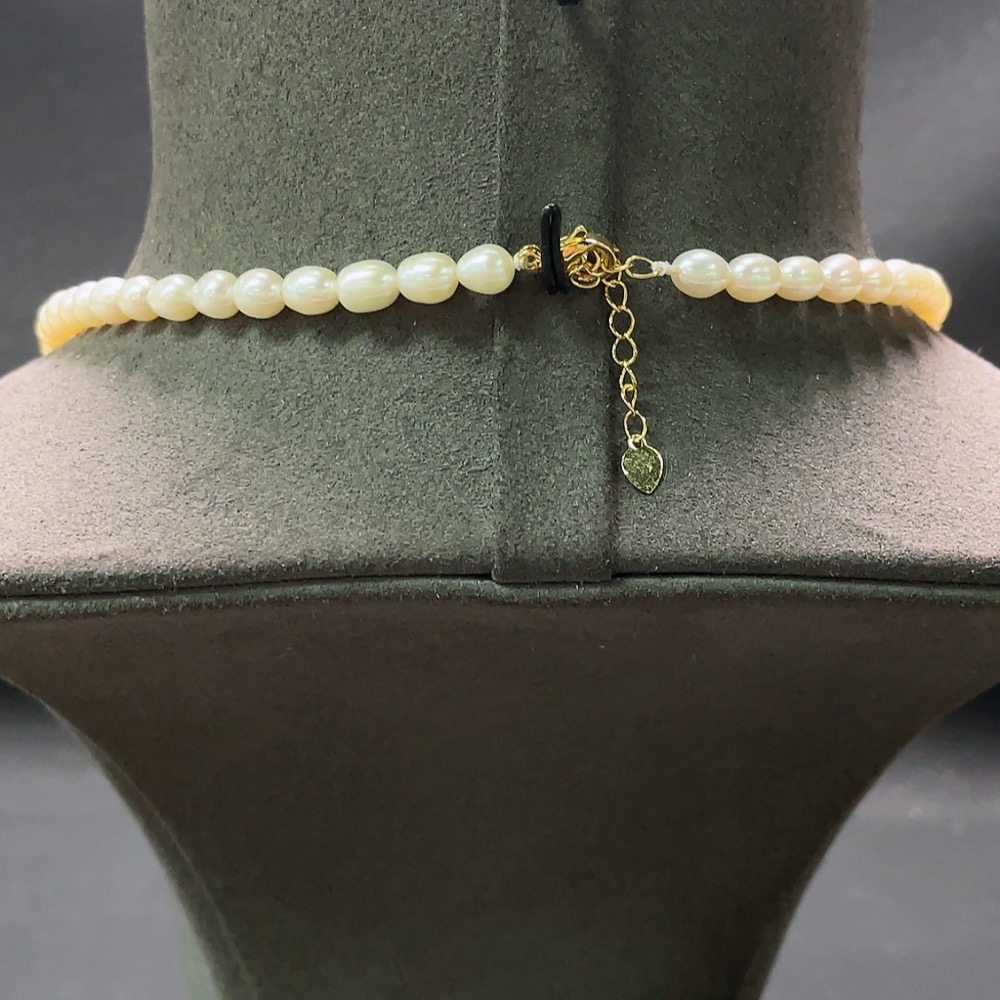 C32764259 Pearl Bead Necklace Total Weight Approx. 21.13g Size About 5.4mm Non-Gold Setting