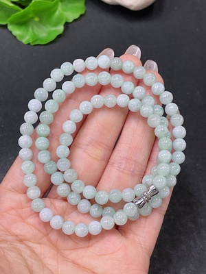 F35138679 Jadeite Bead Necklace Non-Gold Total Weight Approx. 31.23g Size About 5.7mm