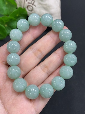 F35104999 Jadeite Bead Necklace Approximately 13mm Total Weight About 64.6g