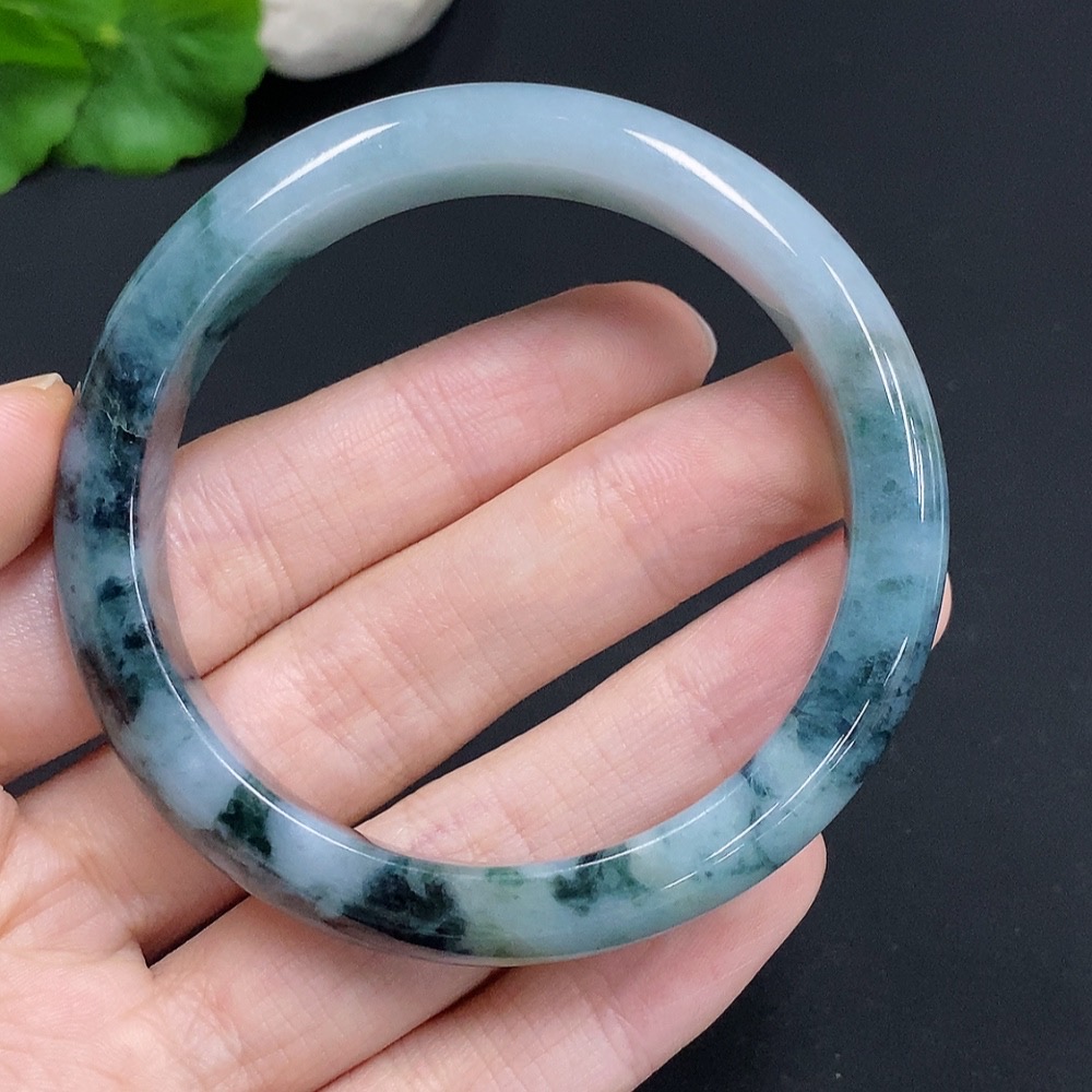 F30554637 Jadeite Round Bracelet Total Weight Approx. 42.6g Size 54 Containing Other Minerals