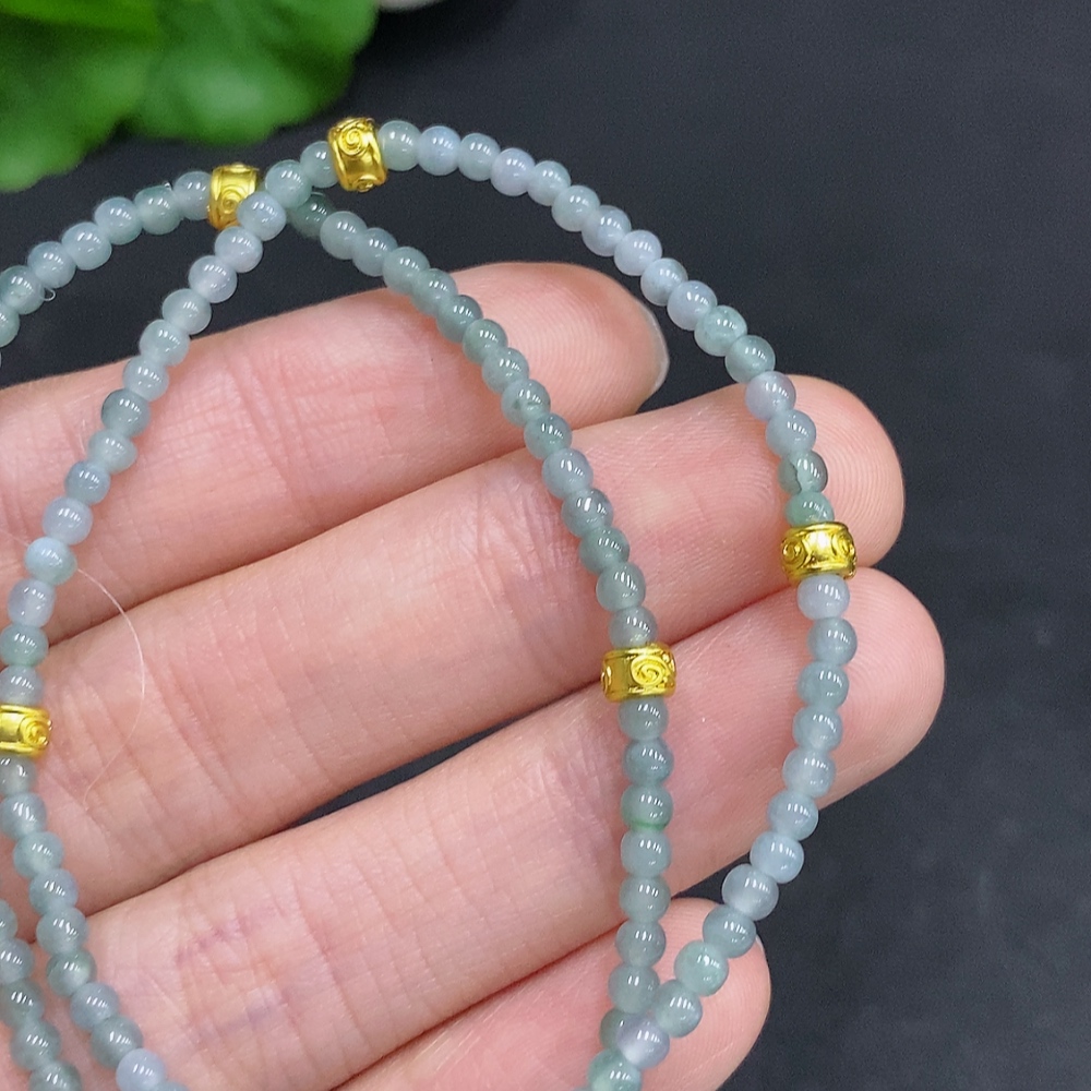 F33907170 Jadeite Beads Sell as a Lot Size Approx 2.8mm Non-gold