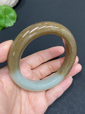 H33860007 Hetian Jade Round Bracelet Size 56.8 Total Weight Approx. 71.8g