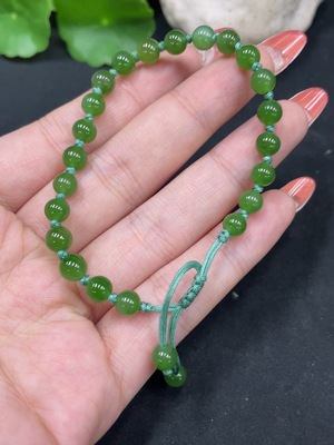 H35084192 Hetian Jade Jasper Bracelet Approx. 5.4mm Total Weight Approx. 7g