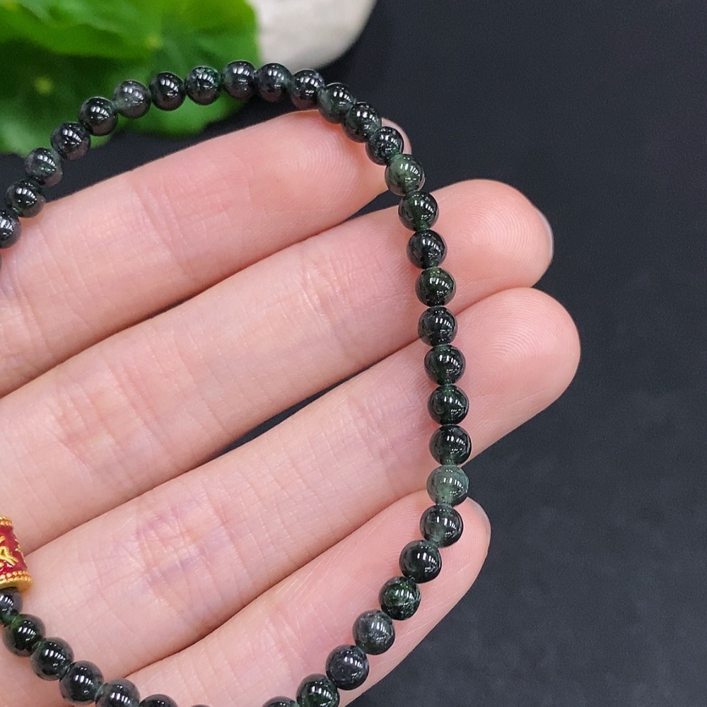 F35123977 Jadeite Bracelet Non-Gold Inlaid Total Weight About 6.2g Size Approximately 3.9mm