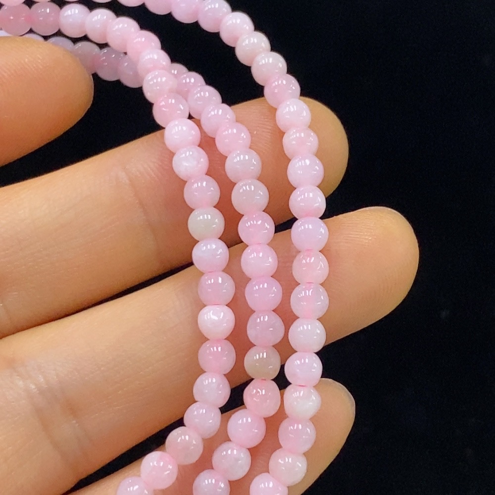 F34025357 Jadeite Bead Necklace Approximately 3.6mm Bead Size Total Weight About 15.19g